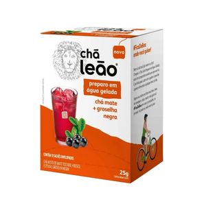 Chá LEÃO Chá Mate + Groselha Negra Caixa 10un