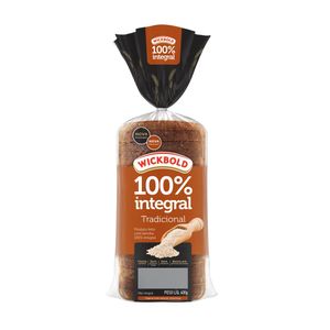 Pão de Forma Tradicional WICKBOLD 100% Integral Pacote 400g