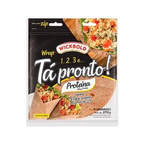 Pão tipo Tortilha Wrap WICKBOLD Proteína Integral Pacote 270g