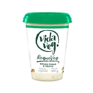 Requeijão Vegano VIDA VEG Ervas Finas e Pesto Pote 180g