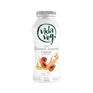 Iogurte Vegano VIDA VEG Banana Mamão & Maçã frasco 170g