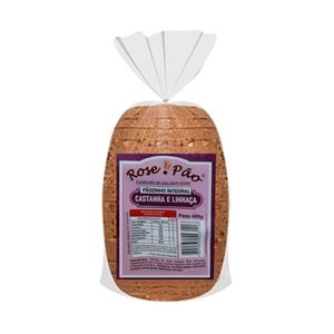 Pão integral ROSE PÃO Castanha e Linhaça Pacote 480g