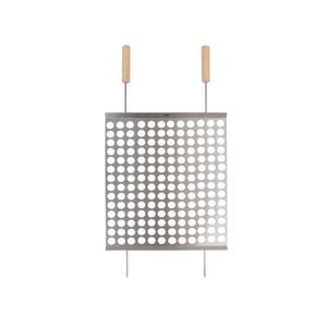 Grelha para Churrasqueira Moeda Inox GRILAZER com Descanso 40 cm x 50 cm