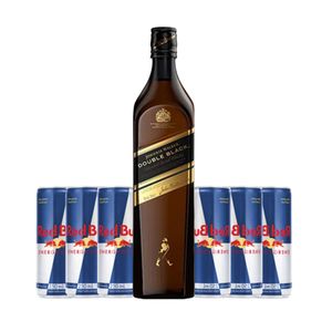 Kit Whisky JOHNNIE WALKER Double Black Label 1L 1un & Energético RED BULL Energy Drink 250ml 6un