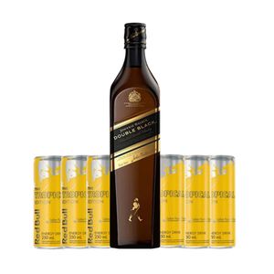 Kit Whisky JOHNNIE WALKER Double Black Label 1L 1un & Energético RED BULL Frutas Tropicais 250ml 6 un