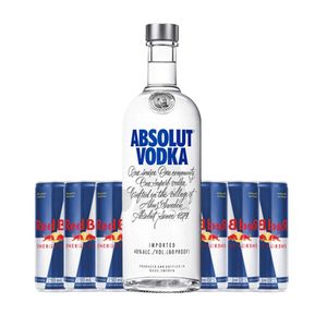 Kit Vodka Absolut Original 750ml 1un & Energético RED BULL Energy Drink 250ml 6un