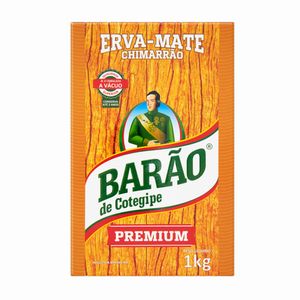 Erva-Mate Chimarrão BARÃO DE COTEGIPE Premium Sem Adição de Açúcar Caixa 1kg