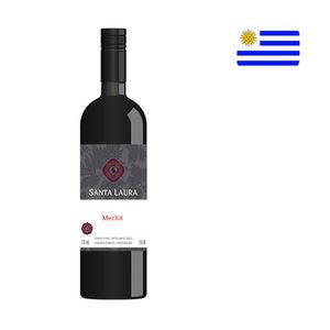 Vinho Tinto Uruguaio SANTA LAURA Merlot Garrafa 750ml