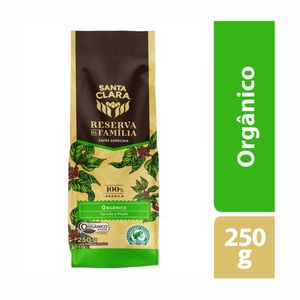 Café Torrado e Moído Reserva da Família SANTA CLARA Orgânico Pacote 250g