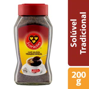 Café Solúvel 3 CORAÇÕES 200g