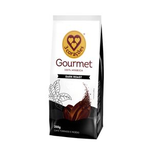 Café Torrado e Moído Três Corações Dark Roast Gourmet Pacote 250g