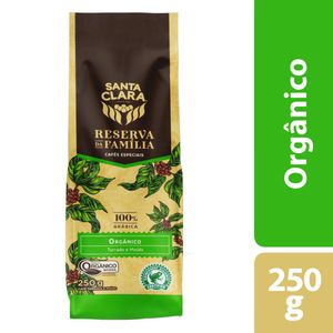 Café em Grãos SANTA CLARA Orgânico 100% Arábica Pacote 250g