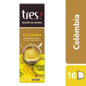 Café em Cápsula TRÊS CORAÇÕES Mundo Colômbia 10un Caixa 8g