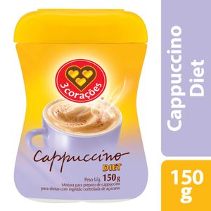 Cappuccino 3 CORACÓES Diet Pote 150g