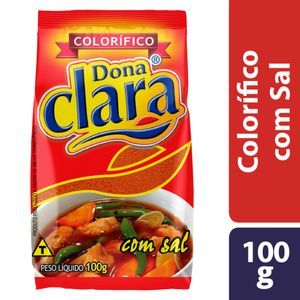 Colorífico em Pó DONA CLARA com Sal Pacote 100g