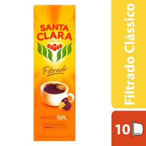 Cápsula de Cafe Filtrado Santa Clara Cartucho Caixa 10un 7,5g