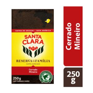 Café em Pó SANTA CLARA Reserva da Familia Cerrado Mineiro Pacote a vácuo 250g