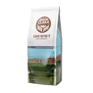 Café Torrado e Moído SANTA CLARA Gourmet 100% Arábica Chapada Diamantina Pacote 250g