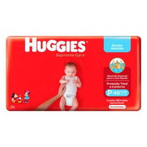 Fralda Descartável Infantil HUGGIES Supreme Care Tamanho P Pacote 48 Un