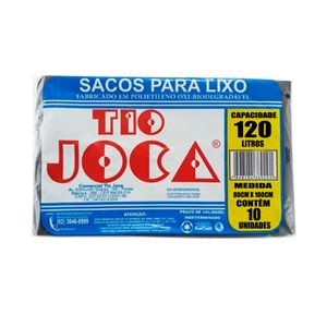 Saco Lixo TIO JOCA 120L Reforçado 10Un