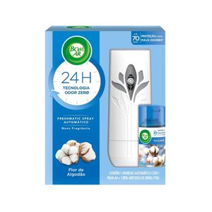 Aparelho Automático Aromatizador de Ambiente BOM AR Flor de Algodão Caixa 250ml