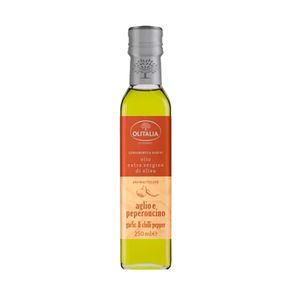 Condimento de Azeite de Oliva Olitalia Extra Virgem com Alho e Pimenta Frasco 250ml