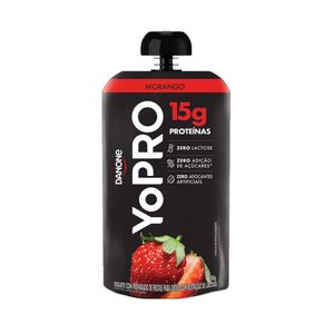 Iogurte Zero Lactose DANONE YOPRO Morango Pouch 160g