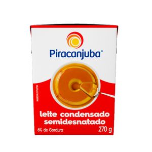 Leite Condensado PIRACANJUBA Semidesnatado Caixa 270g