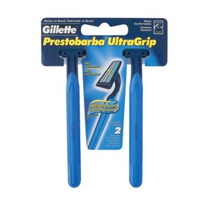 Aparelho de Barbear Descartável Prestobarba Gillete Ultra Grip Masculino 2 Unidades