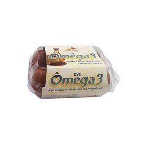 Ovos Caipira Ômega 3 LABEL ROUGE Cartela 6 Unidades