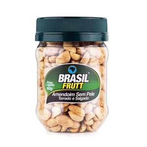 Amendoim sem Pele BRASIL FRUTT Torrado e Salgado Pote 160g