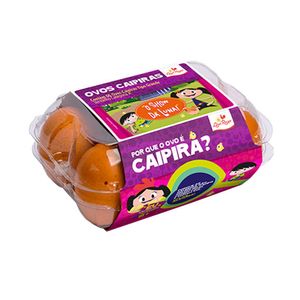 Ovos Caipira LABEL ROUGE Luna Contém 6 Unidades