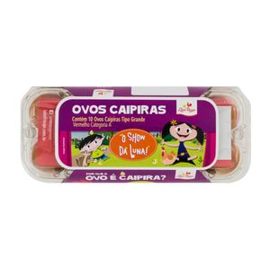 Ovos Caipira LABEL ROUGE Luna Contém 10 Unidades