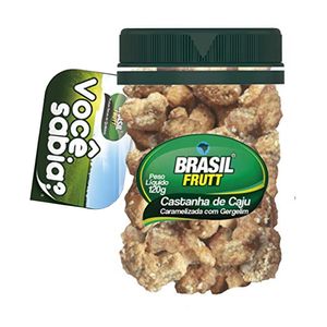 Castanha de Caju BRASIL FRUTT Caramelizada com Gergelim Pote 120g