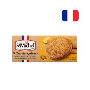 Biscoito Amanteigado ST MICHEL Grandes Galettes com Sal Marinho caixa 150g