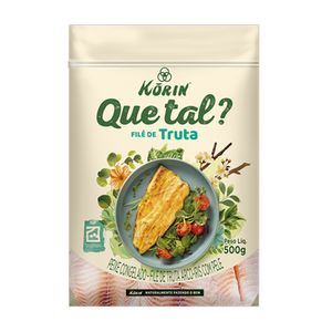 Filé de Truta com Pele KORIN Congelado Pacote 500g