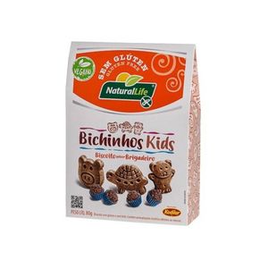 Biscoito Bichinhos KODILAR Sabor Chocolate Sem Glúten Embalagem 80g