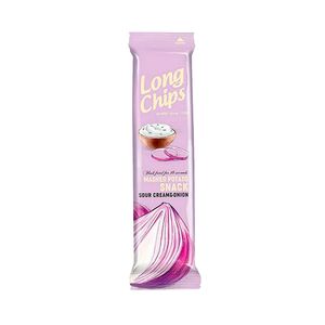 Snacks de Batata Long Chips Sabor Creme de Cebola Embalagem 75g