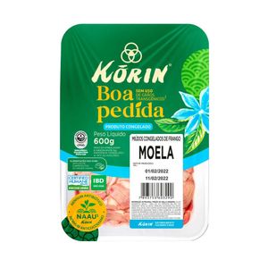 Moela de Frango Korin Sem Transgênico Congelado Embalagem 600g