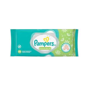 Lenço Umedecido Pampers Aroma de Aloe Vera Contém 48 unidades