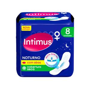 Absorvente Noturno INTIMUS com Abas Seca 8un