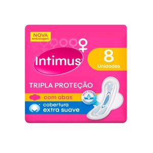 Absorvente Tripla Proteção INTIMUS com Abas Extra Suave 8un