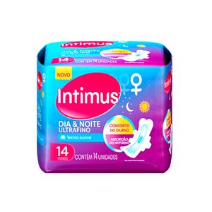 Absorvente Dia & Noite INTIMUS Ultrafino Suave com Abas 14un