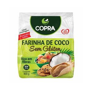 Farinha de Coco Sem Glúten Copra Embalagem 400g