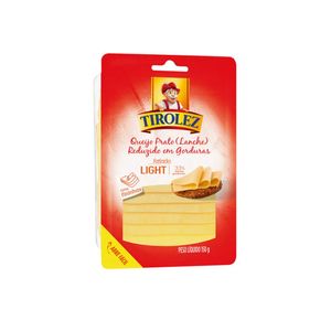 Queijo Prato TIROLEZ Light Fatiado Bandeja 150g