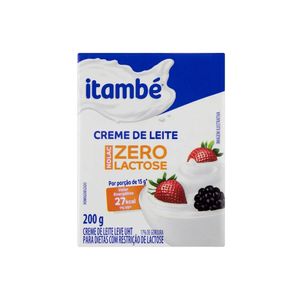 Creme de Leite ITAMBÉ UHT Leve Homogeneizado Zero Lactose Nolac Caixa 200g