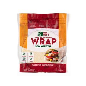 Massa Tipo Tortilha Wrap CASA RIGANI Sem Glúten Embalagem 240g