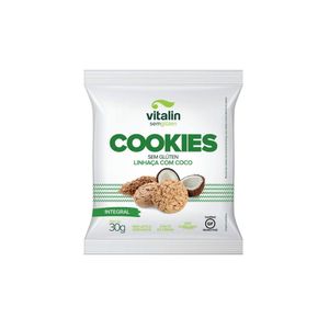 Cookies Integral VITALIN Linhaça com Coco Pacote 30g