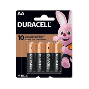 Pilha Pequena Alcalina DURACELL AA 4un