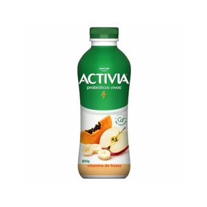 Iogurte Activia Vitaminas de Frutas Garrafa 800ml